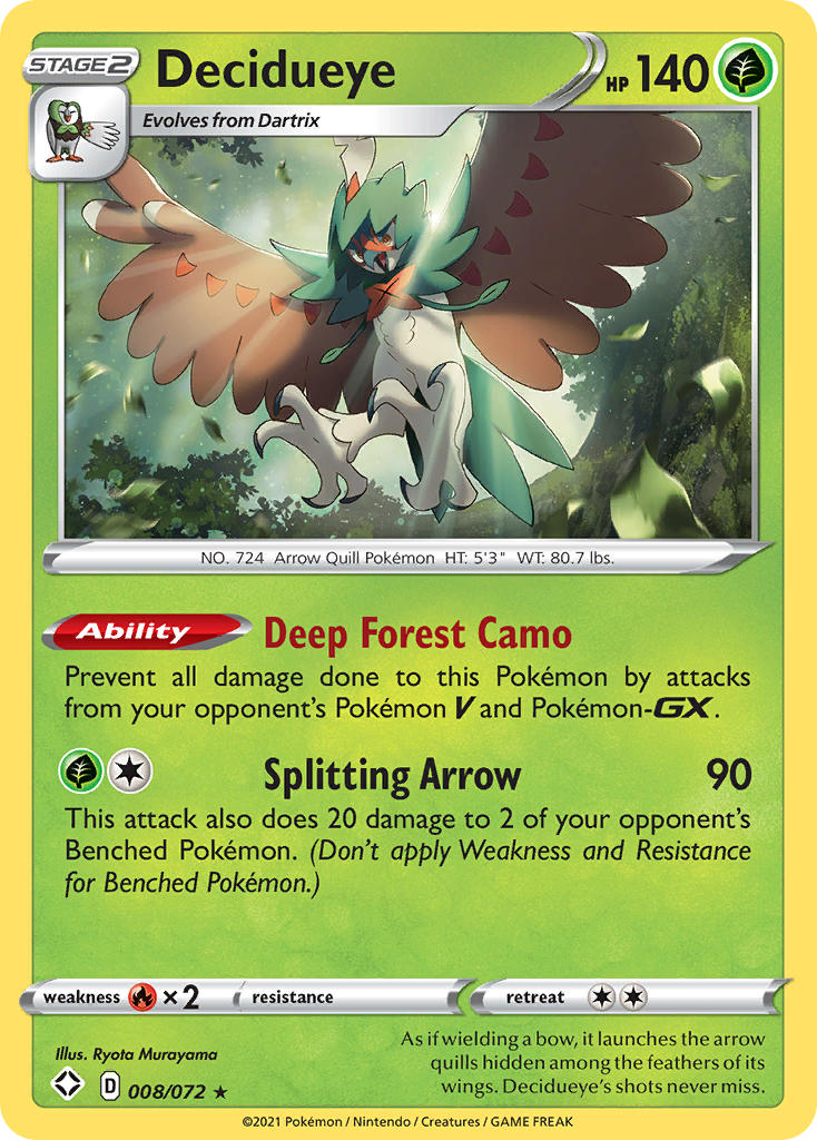 Decidueye (008/072) [Sword & Shield: Shining Fates] | Exor Games Summserside