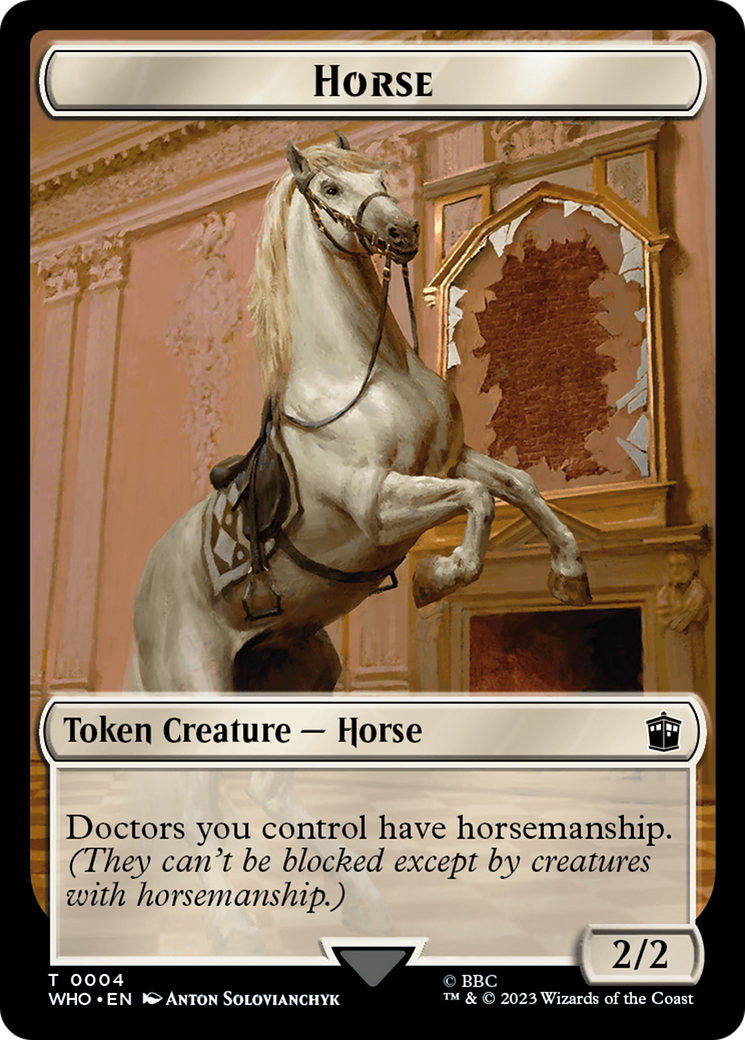 Horse // Soldier Double-Sided Token [Doctor Who Tokens] | Exor Games Summserside