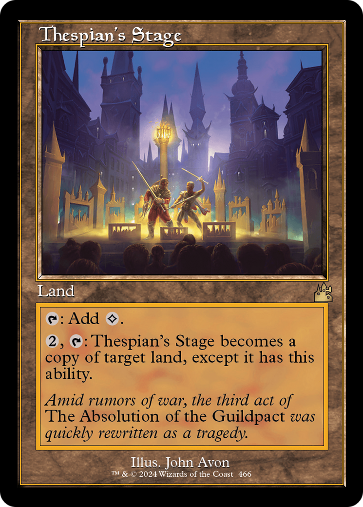 Thespian's Stage (Retro Frame) [Ravnica Remastered] | Exor Games Summserside