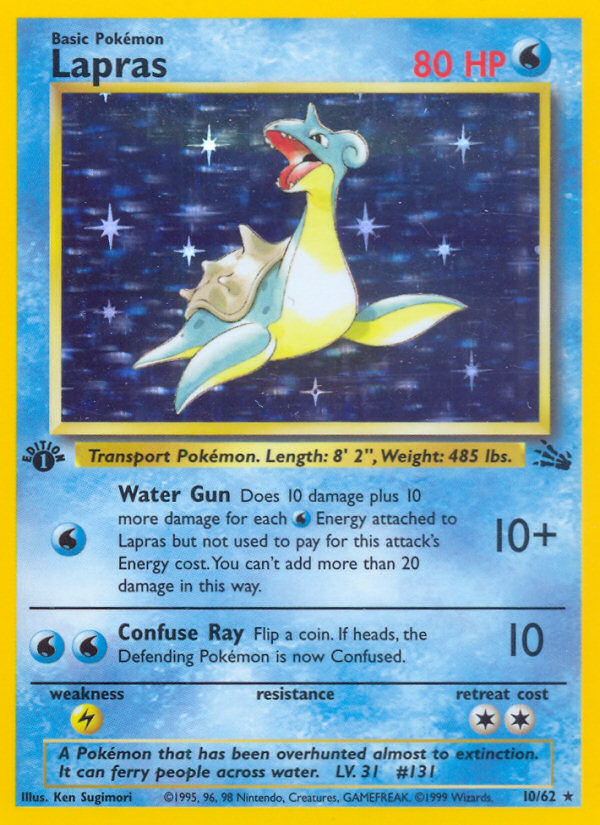 Lapras (10/62) [Fossil 1st Edition] | Exor Games Summserside