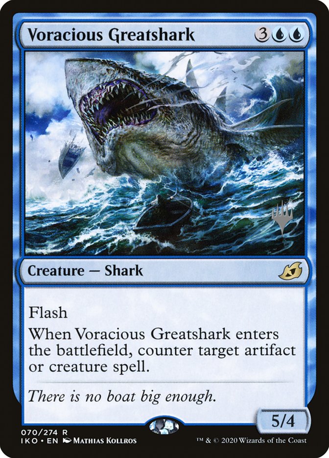 Voracious Greatshark (Promo Pack) [Ikoria: Lair of Behemoths Promos] | Exor Games Summserside