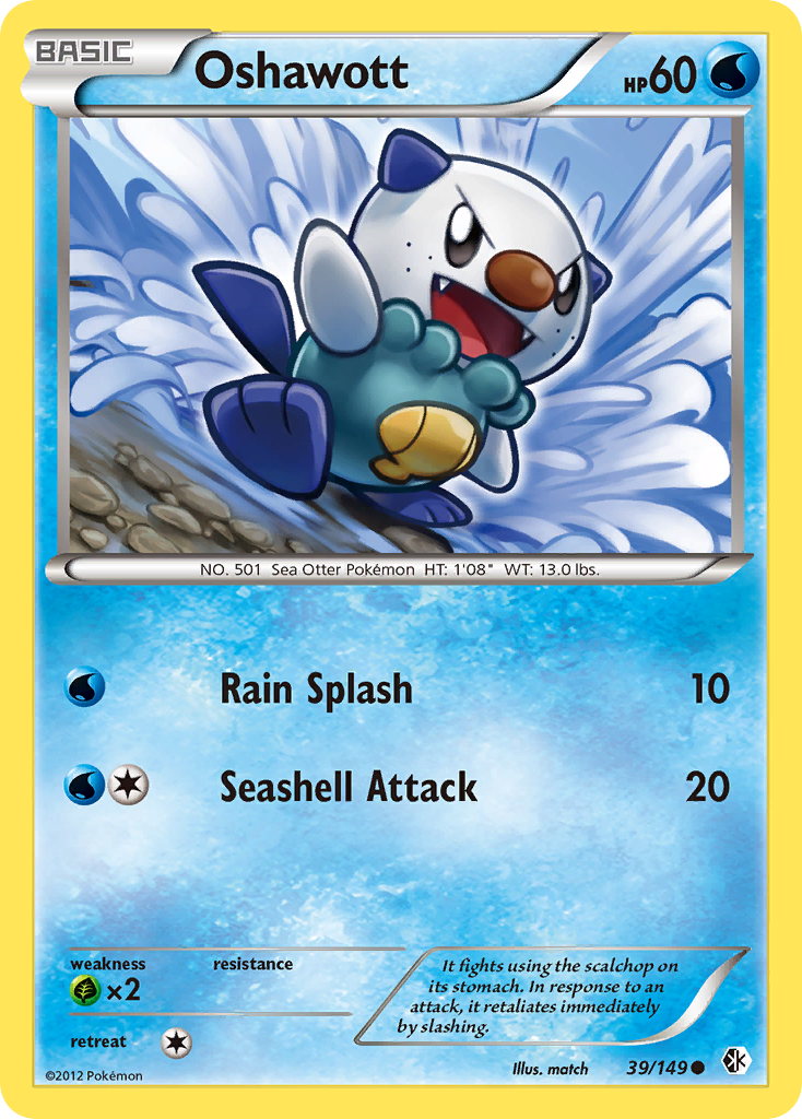 Oshawott (39/149) [Black & White: Boundaries Crossed] | Exor Games Summserside