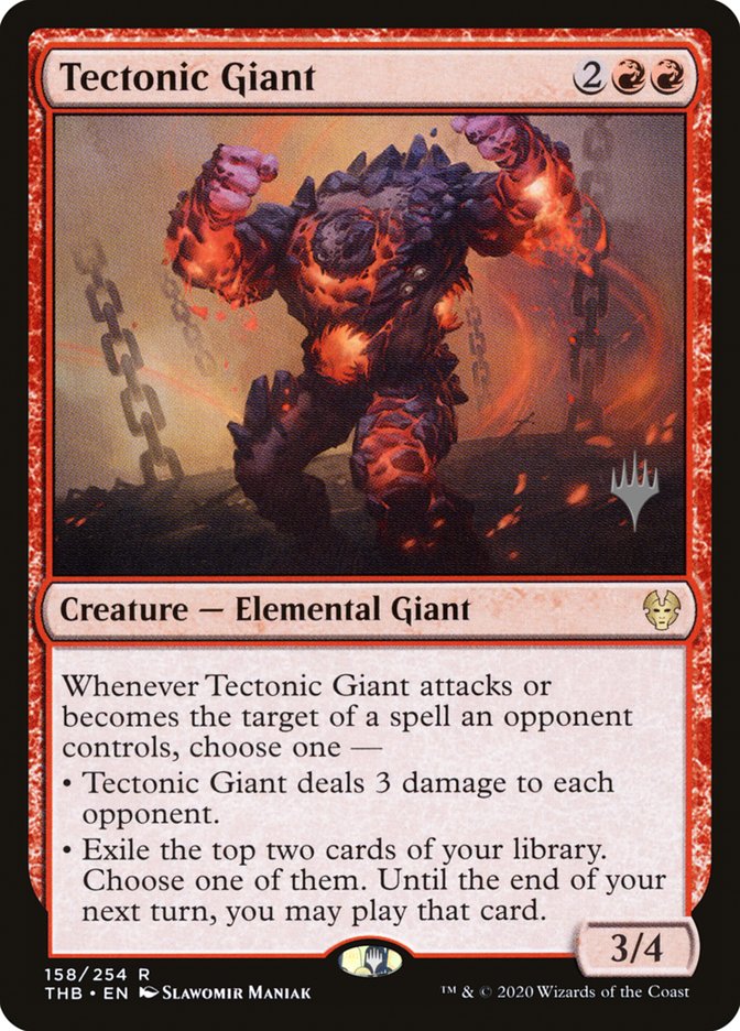 Tectonic Giant (Promo Pack) [Theros Beyond Death Promos] | Exor Games Summserside