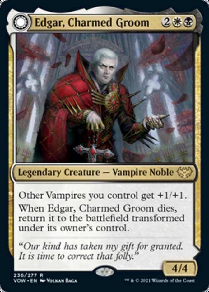 Edgar, Charmed Groom // Edgar Markov's Coffin [Innistrad: Crimson Vow] | Exor Games Summserside