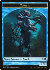 Teferi, Temporal Archmage Emblem // Zombie (011/036) Double-sided Token [Commander 2014 Tokens] | Exor Games Summserside