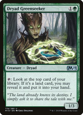 Dryad Greenseeker [Core Set 2019] | Exor Games Summserside