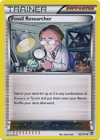 Fossil Researcher (92/111) (Cosmos Holo) [XY: Furious Fists] | Exor Games Summserside