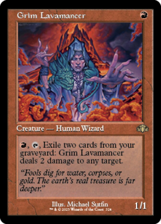 Grim Lavamancer (Retro) [Dominaria Remastered] | Exor Games Summserside