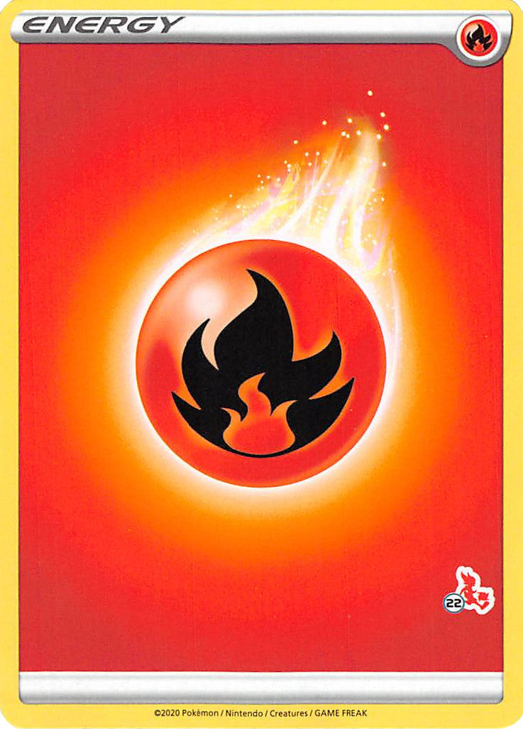 Fire Energy (Cinderace Stamp #22) [Battle Academy 2022] | Exor Games Summserside