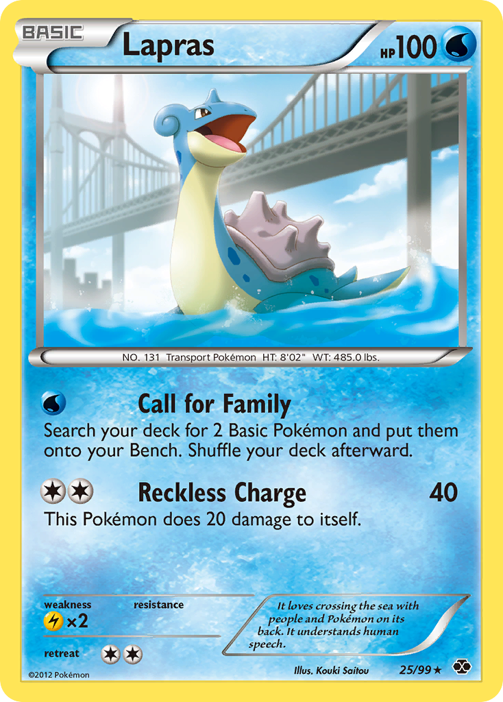 Lapras (25/99) [Black & White: Next Destinies] | Exor Games Summserside