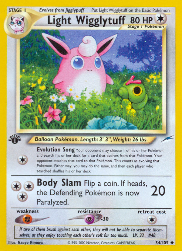Light Wigglytuff (54/105) [Neo Destiny 1st Edition] | Exor Games Summserside