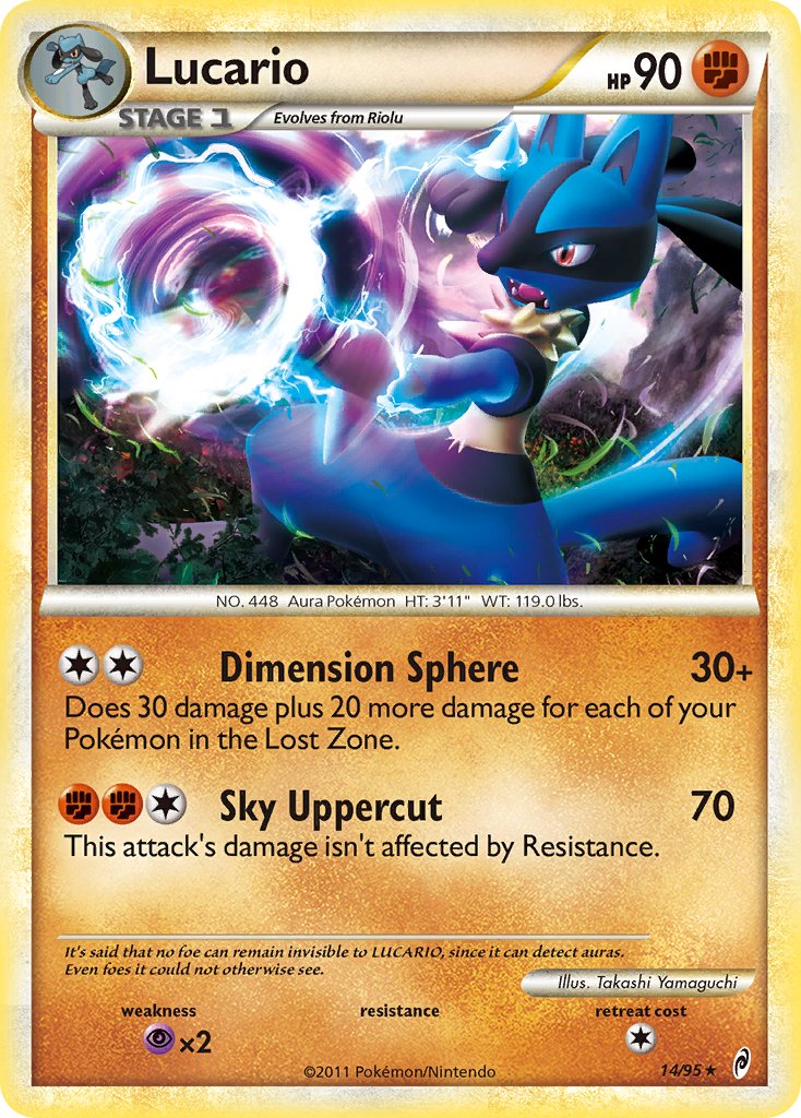 Lucario (14/95) (Theme Deck Exclusive) [HeartGold & SoulSilver: Call of Legends] | Exor Games Summserside