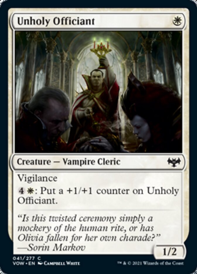 Unholy Officiant [Innistrad: Crimson Vow] | Exor Games Summserside