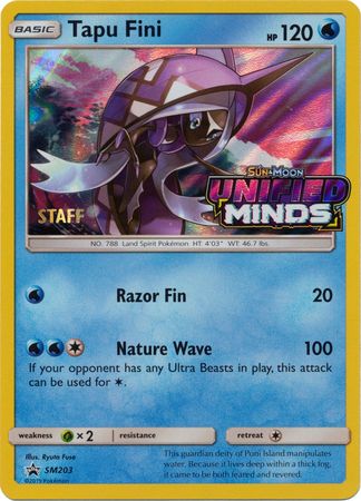 Tapu Fini (SM203) (Staff Prerelease Promo) [Sun & Moon: Black Star Promos] | Exor Games Summserside