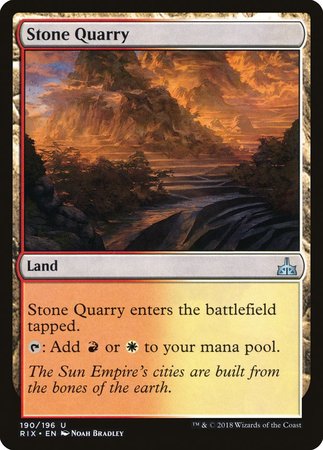 Stone Quarry [Rivals of Ixalan] | Exor Games Summserside