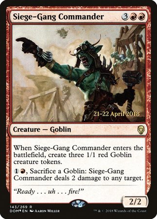 Siege-Gang Commander [Dominaria Promos] | Exor Games Summserside