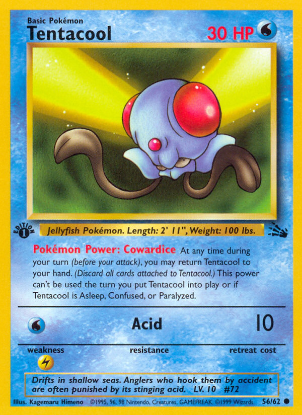 Tentacool (56/62) [Fossil 1st Edition] | Exor Games Summserside