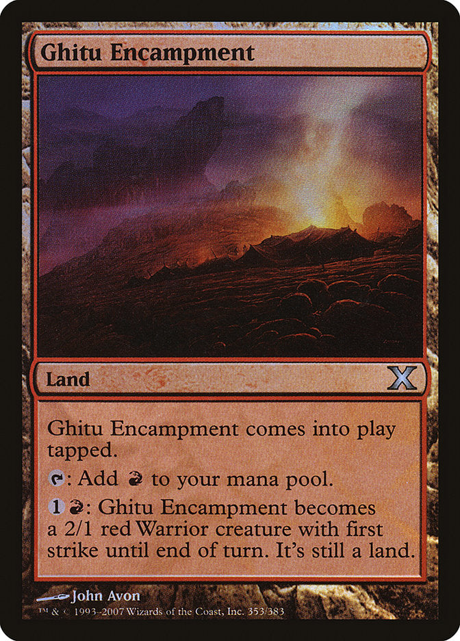 Ghitu Encampment (Premium Foil) [Tenth Edition] | Exor Games Summserside
