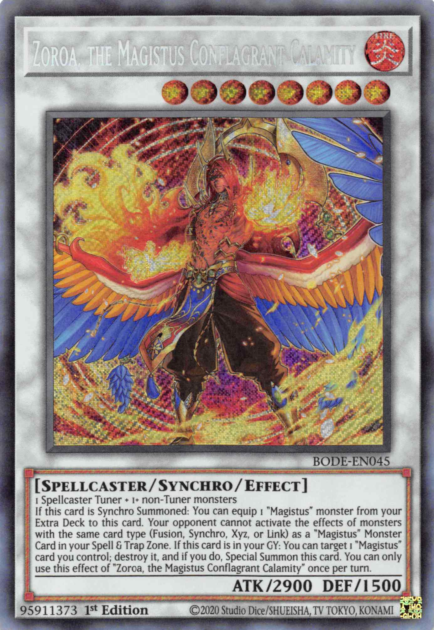 Zoroa, the Magistus Conflagrant Calamity [BODE-EN045] Secret Rare | Exor Games Summserside