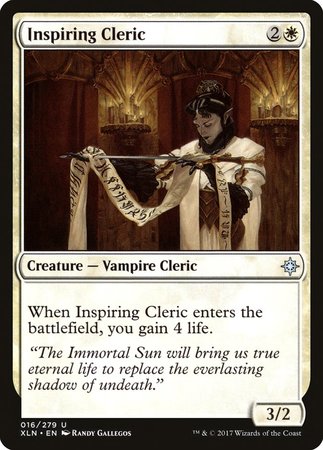 Inspiring Cleric [Ixalan] | Exor Games Summserside