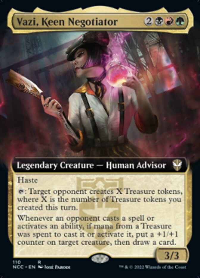 Vazi, Keen Negotiator (Extended Art) [Streets of New Capenna Commander] | Exor Games Summserside