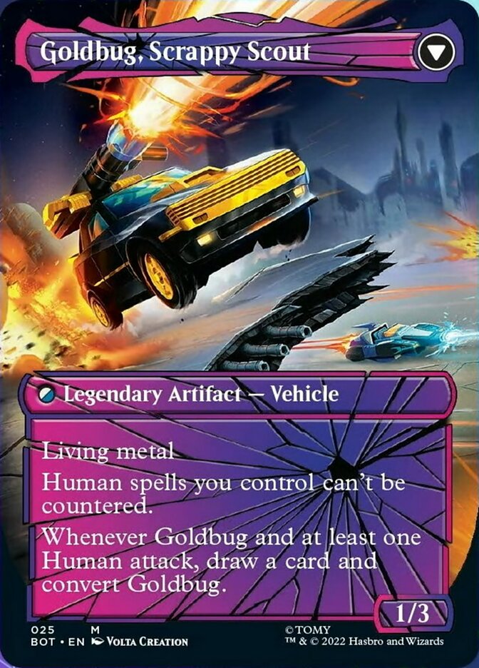 Goldbug, Humanity's Ally // Goldbug, Scrappy Scout (Shattered Glass) [Universes Beyond: Transformers] | Exor Games Summserside