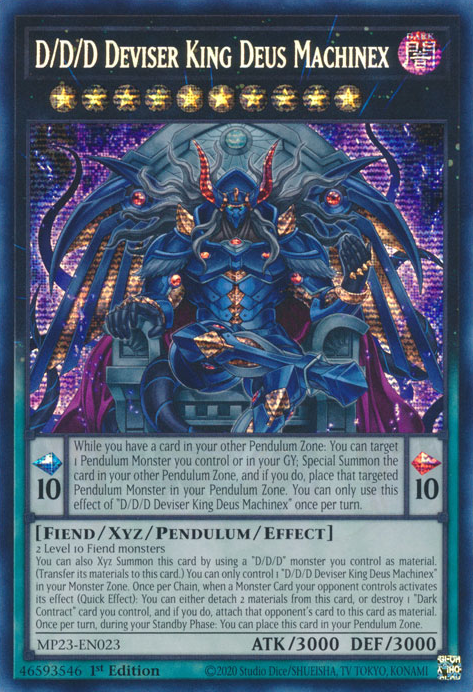 D/D/D Deviser King Deus Machinex [MP23-EN023] Prismatic Secret Rare | Exor Games Summserside