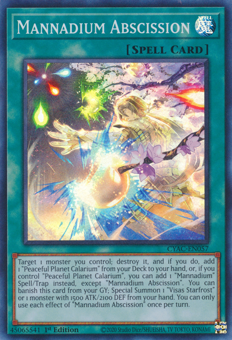 Mannadium Abscission [CYAC-EN057] Super Rare | Exor Games Summserside