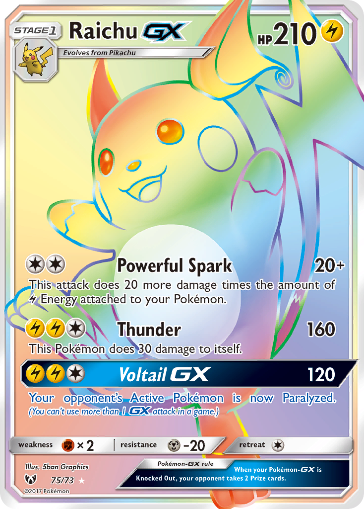 Raichu GX (75/73) [Sun & Moon: Shining Legends] | Exor Games Summserside