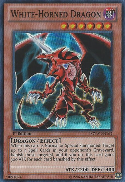 White-Horned Dragon (Redemption Replacement) [MDP2-EN006K] Rare | Exor Games Summserside