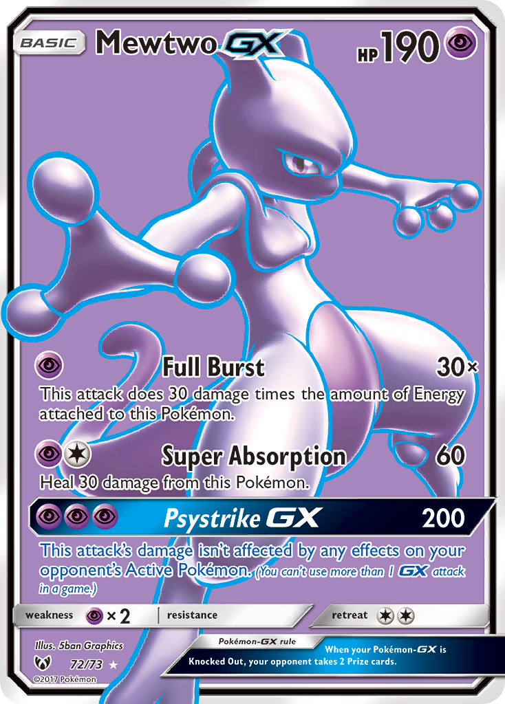 Mewtwo GX (72/73) [Sun & Moon: Shining Legends] | Exor Games Summserside