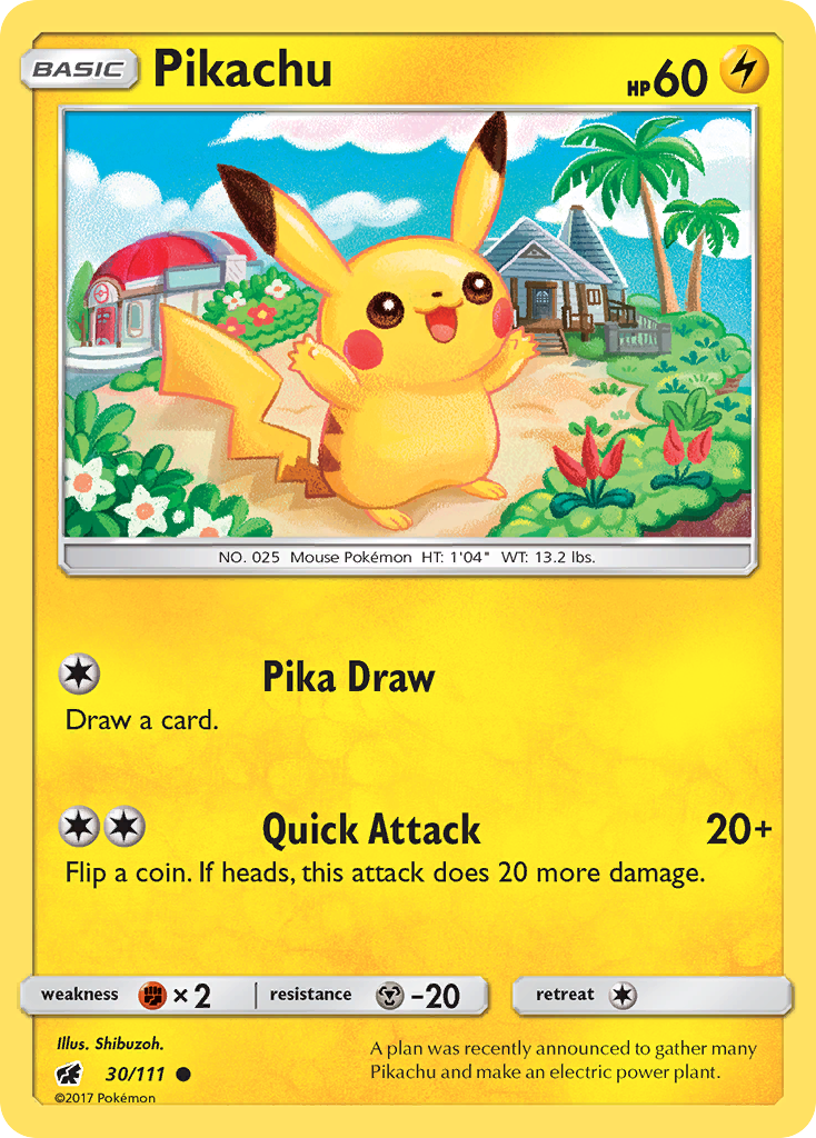 Pikachu (30/111) [Sun & Moon: Crimson Invasion] | Exor Games Summserside