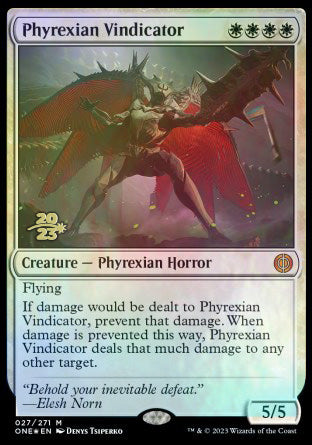Phyrexian Vindicator [Phyrexia: All Will Be One Prerelease Promos] | Exor Games Summserside
