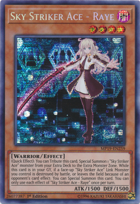 Sky Striker Ace - Raye [MP19-EN259] Prismatic Secret Rare | Exor Games Summserside
