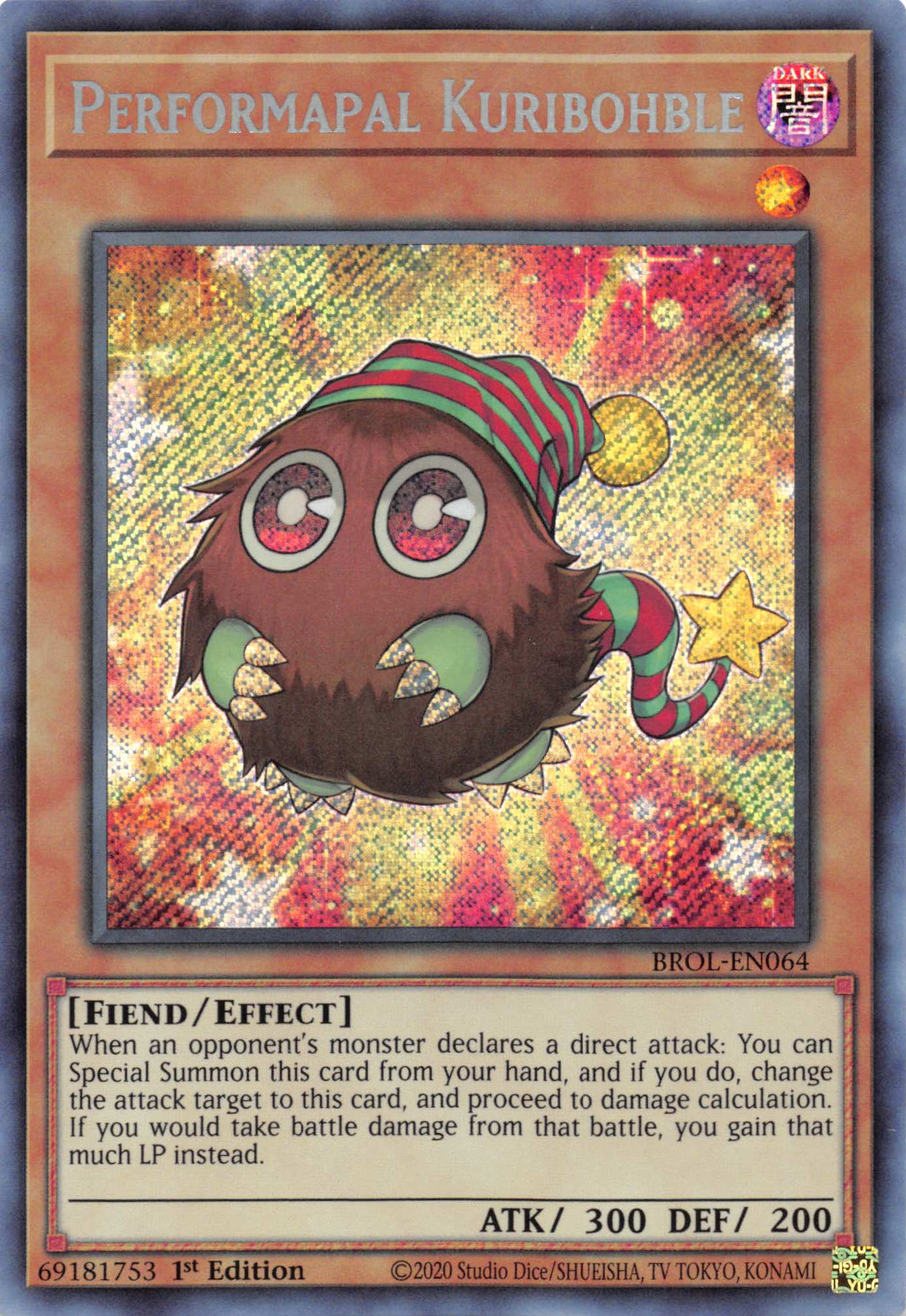 Performapal Kuribohble [BROL-EN064] Secret Rare | Exor Games Summserside