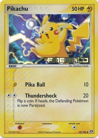 Pikachu (60/106) (Stamped) [EX: Emerald] | Exor Games Summserside