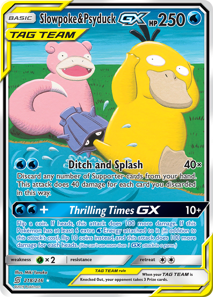 Slowpoke & Psyduck GX (218/236) [Sun & Moon: Unified Minds] | Exor Games Summserside