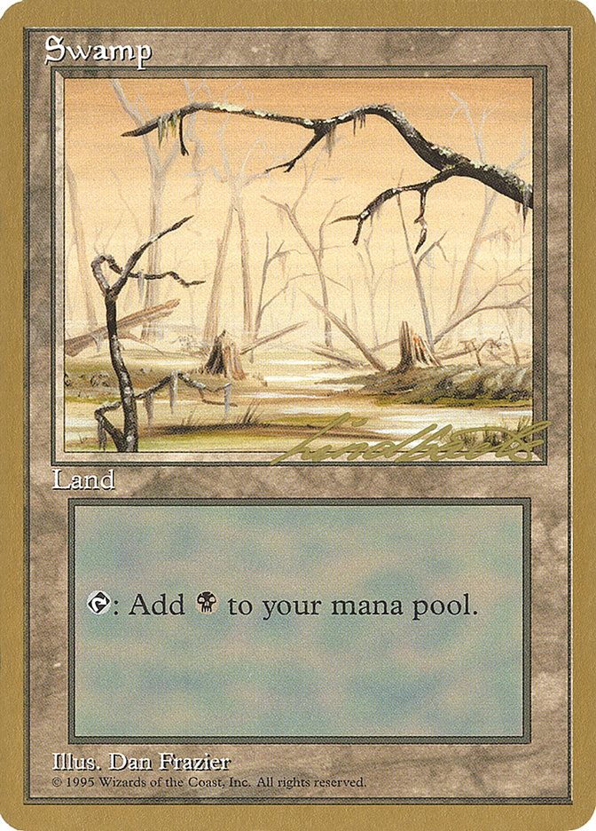 Swamp (ll370) (Leon Lindback) [Pro Tour Collector Set] | Exor Games Summserside