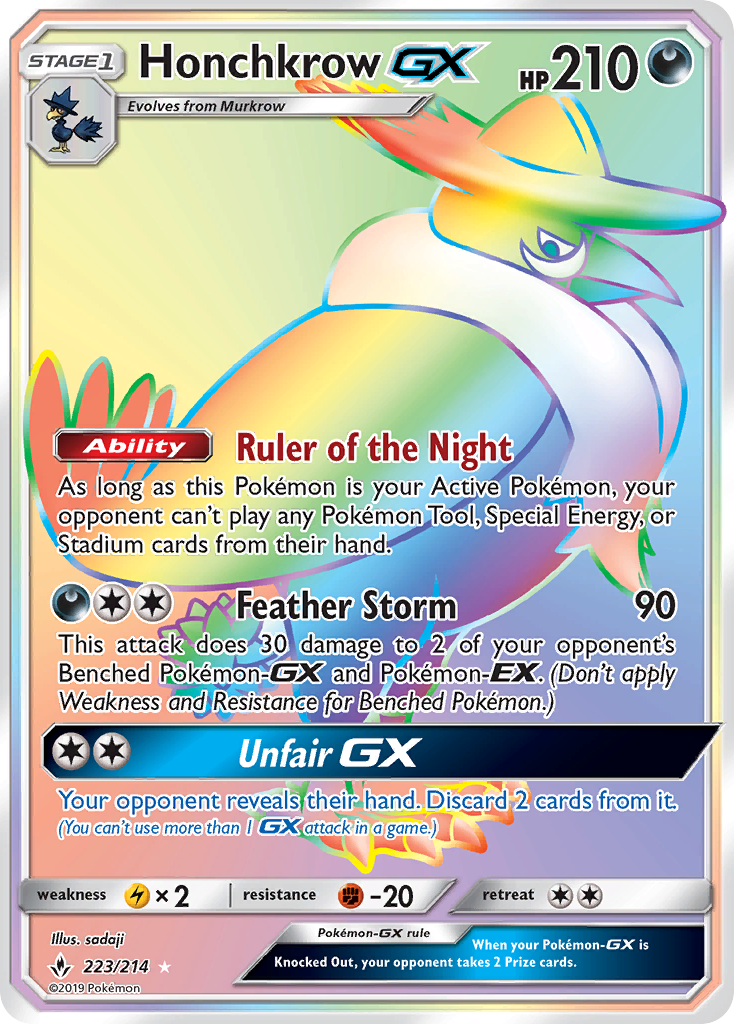 Honchkrow GX (223/214) [Sun & Moon: Unbroken Bonds] | Exor Games Summserside