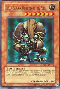 Green Baboon, Defender of the Forest [DLG1-EN104] Ultra Rare | Exor Games Summserside