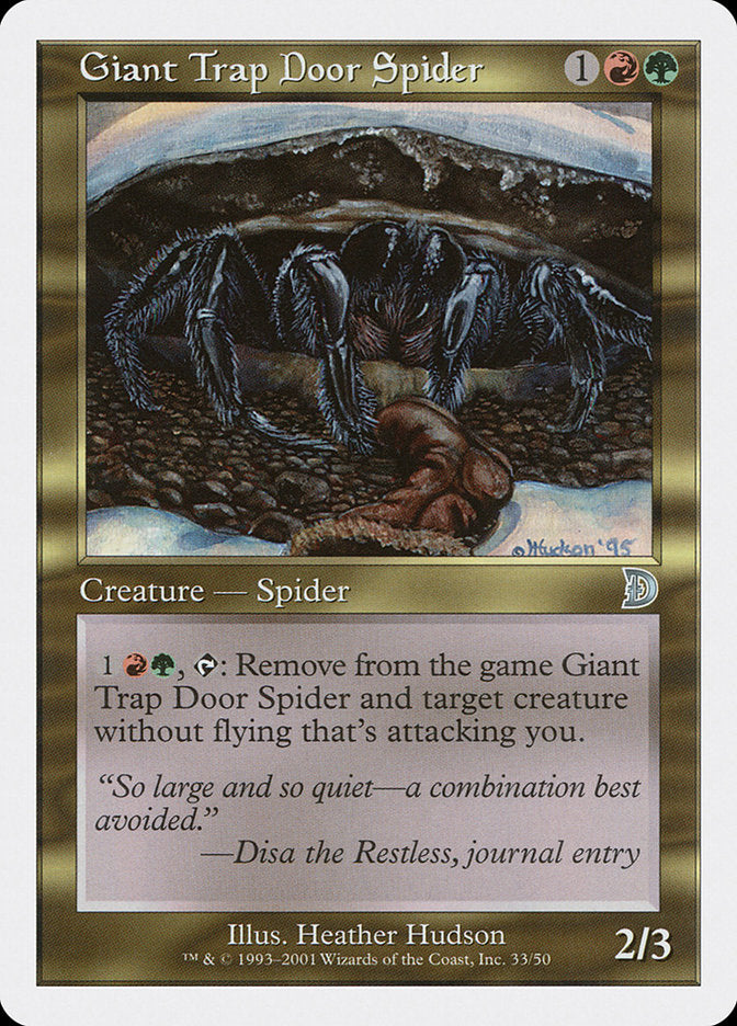 Giant Trap Door Spider [Deckmasters] | Exor Games Summserside