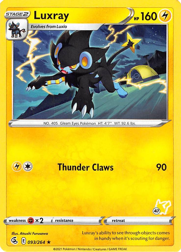 Luxray (093/264) (Pikachu Stamp #47) [Battle Academy 2022] | Exor Games Summserside