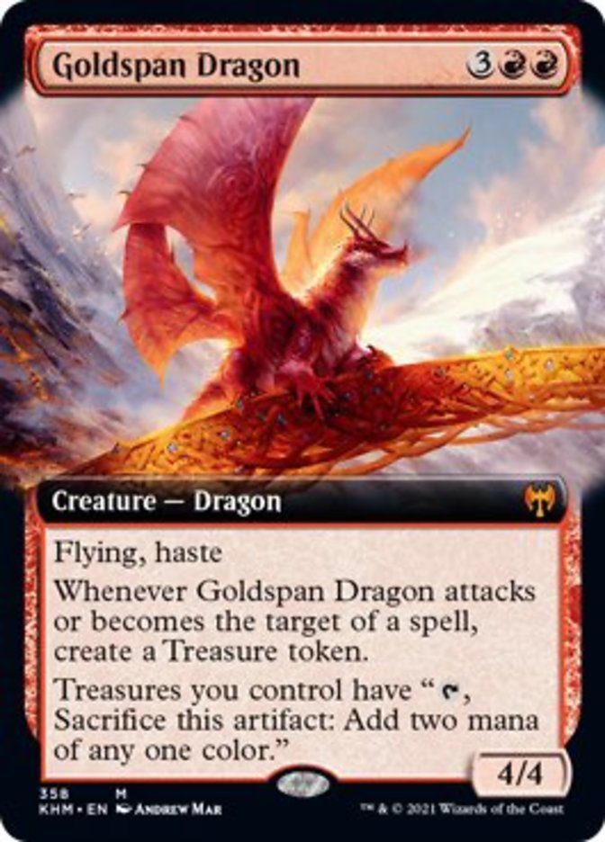 Goldspan Dragon (Extended Art) [Kaldheim] | Exor Games Summserside