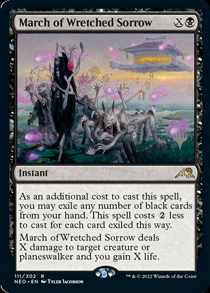 March of Wretched Sorrow (Promo Pack) [Kamigawa: Neon Dynasty Promos] | Exor Games Summserside