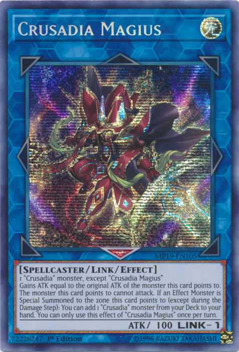 Crusadia Magius [MP19-EN105] Prismatic Secret Rare | Exor Games Summserside