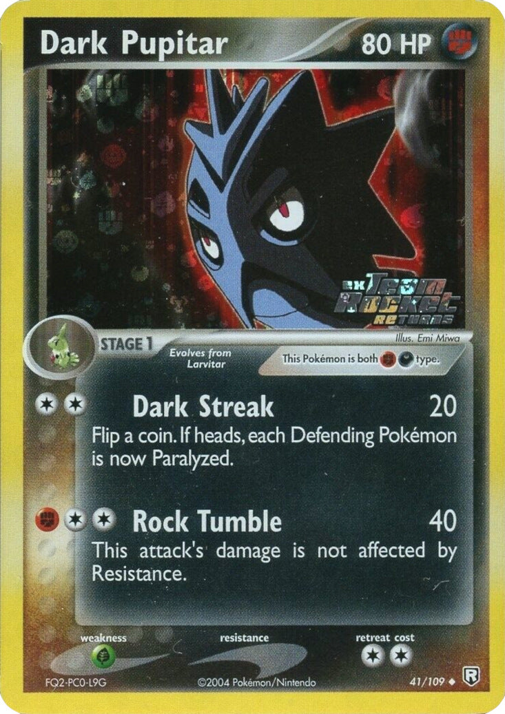 Dark Pupitar (41/109) (Stamped) [EX: Team Rocket Returns] | Exor Games Summserside