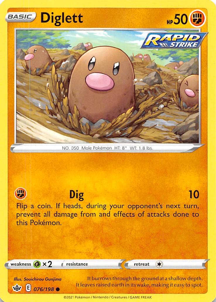 Diglett (076/198) [Sword & Shield: Chilling Reign] | Exor Games Summserside