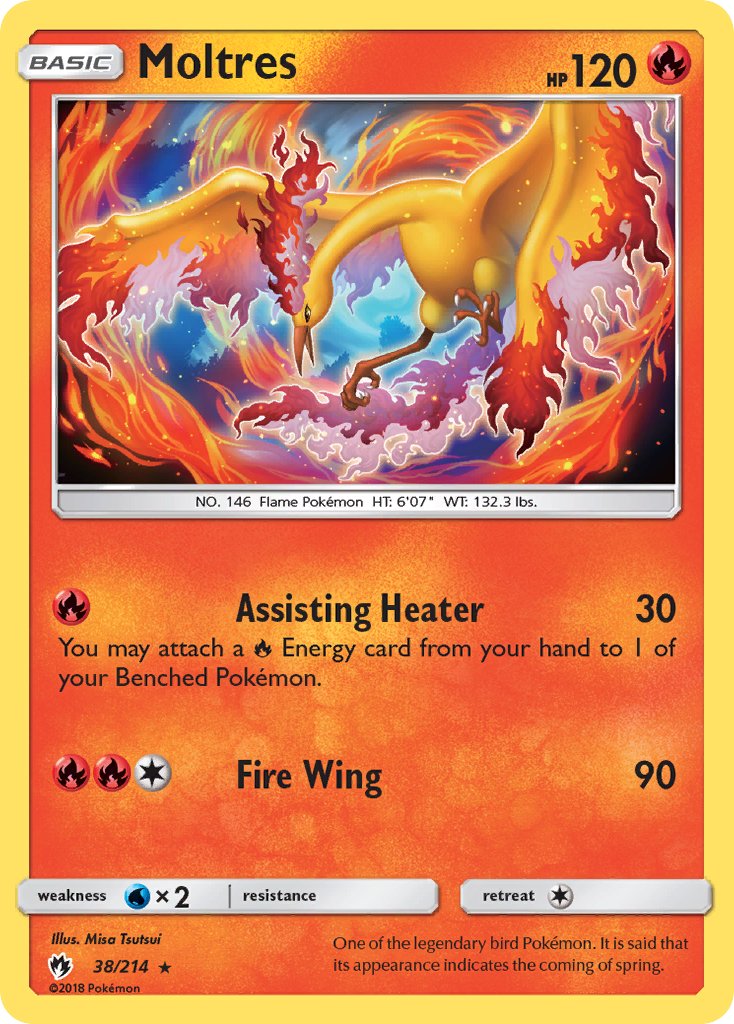 Moltres (38/214) (Let's Play, Eevee) Cracked Ice Holo) (Theme Deck Exclusive) [Sun & Moon: Lost Thunder] | Exor Games Summserside