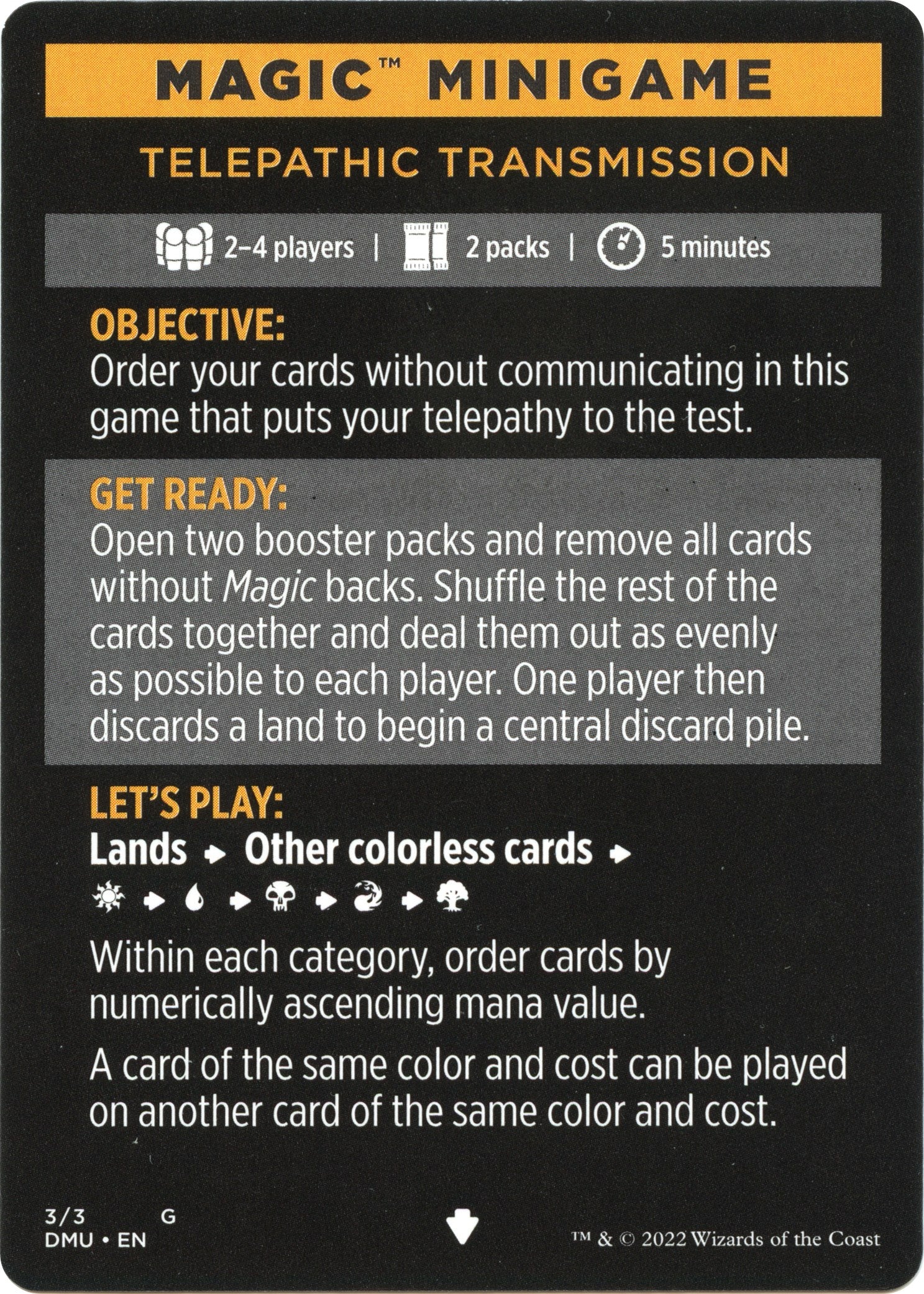 Telepathic Transmission (Magic Minigame) [Dominaria United Minigame] | Exor Games Summserside