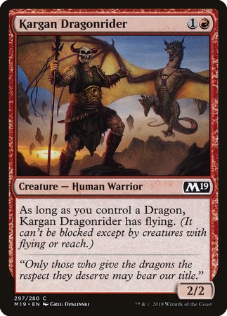 Kargan Dragonrider [Core Set 2019] | Exor Games Summserside